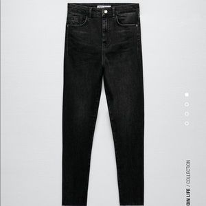 NWT Zara High Waisted Black Jeans